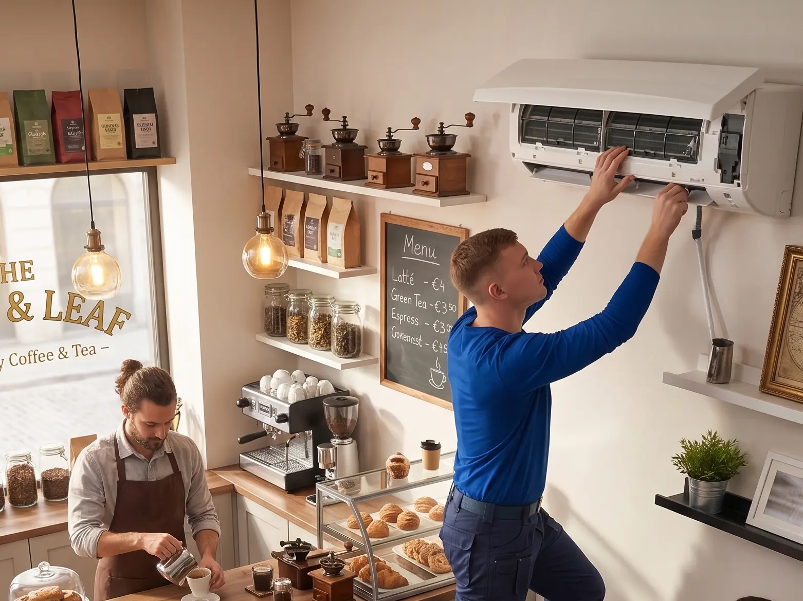 Instalación de aire acondicionado en local comercial y oficina en Tenerife